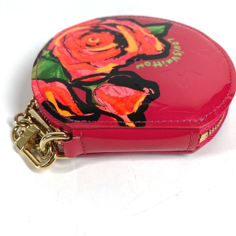 Louis Vuitton Coin Case Porte Monet Chapeau Monogram Vernis Canvas Pink