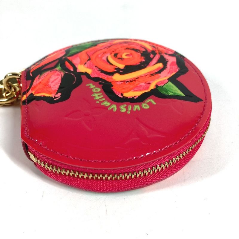 Louis Vuitton Coin Case Porte Monet Chapeau Monogram Vernis Canvas Pink