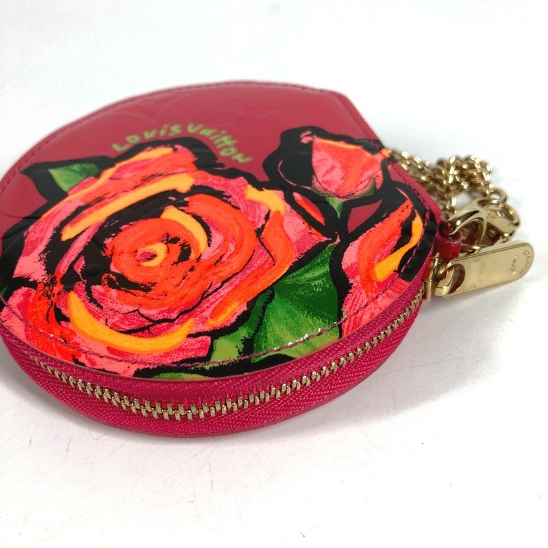 Louis Vuitton Coin Case Porte Monet Chapeau Monogram Vernis Canvas Pink