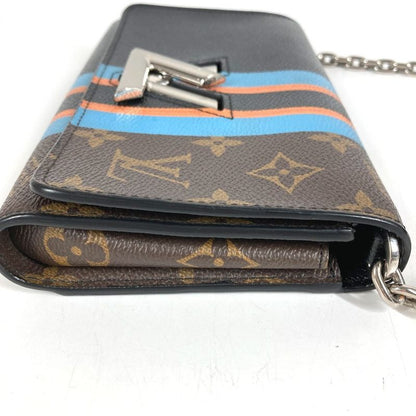 Hermes Wallet Portefeuille Twist Monogram Canvas Brown