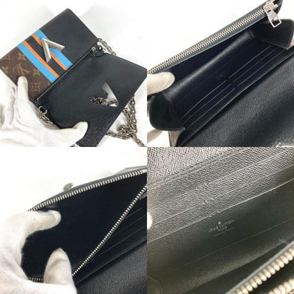 Hermes Wallet Portefeuille Twist Monogram Canvas Brown