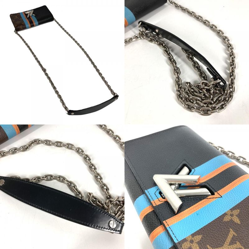 Hermes Wallet Portefeuille Twist Monogram Canvas Brown