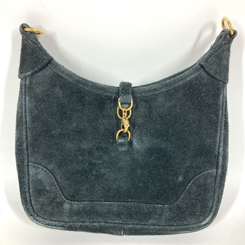 Hermes Shoulder Bag Mini Trim Dobris Black