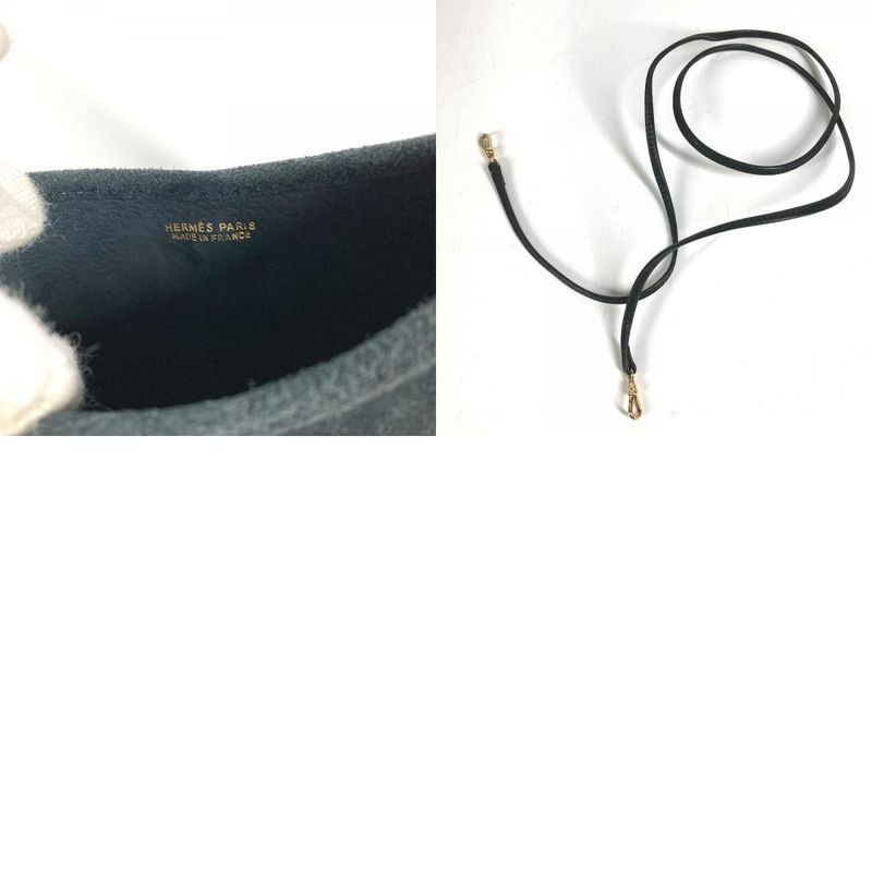 Hermes Shoulder Bag Mini Trim Dobris Black