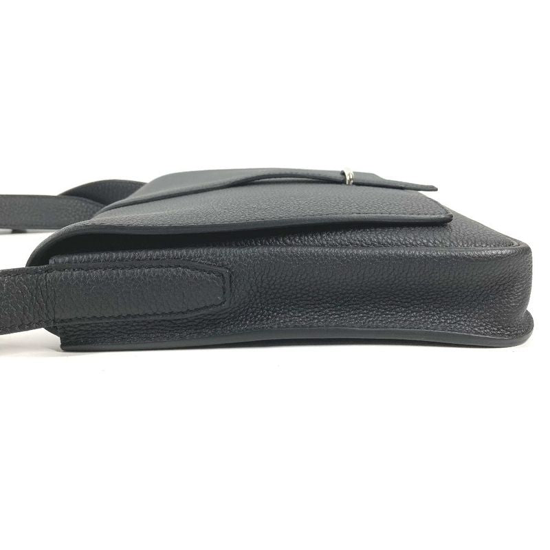 Hermes Shoulder Bag Steve Light Junior Togo Black
