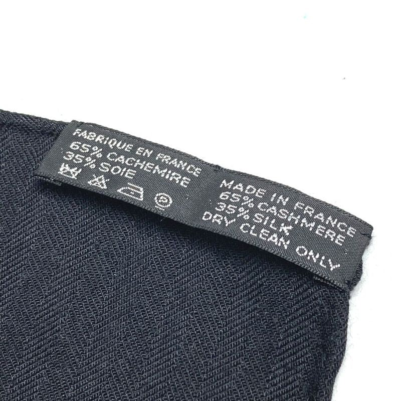 Hermes Scarf Carre Geant 140 Cashmere Black