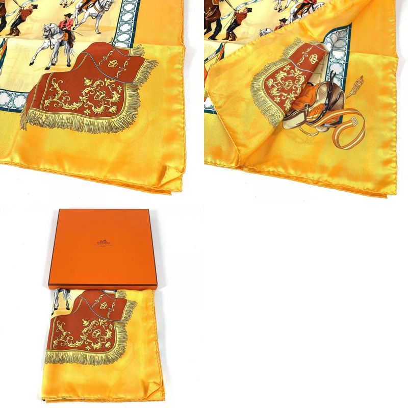 Hermes Scarf Carre 90 Silk Orange