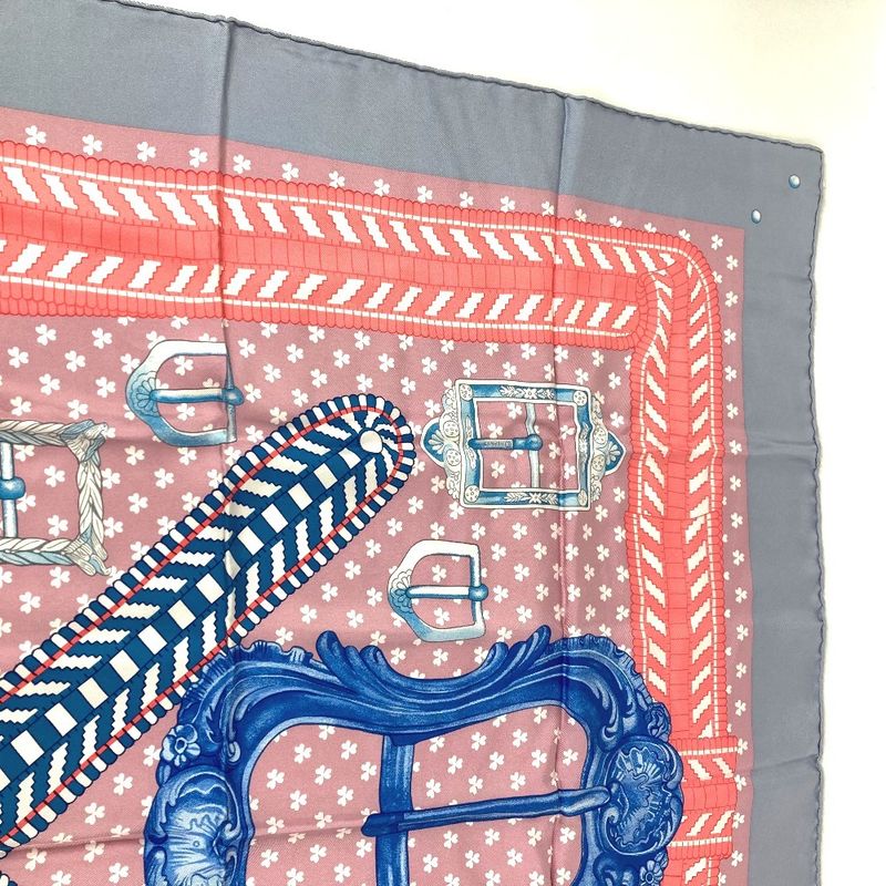 Hermes Scarf Carre 90 Washed Silk Pink