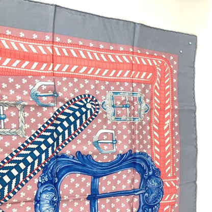 Hermes Scarf Carre 90 Washed Silk Pink