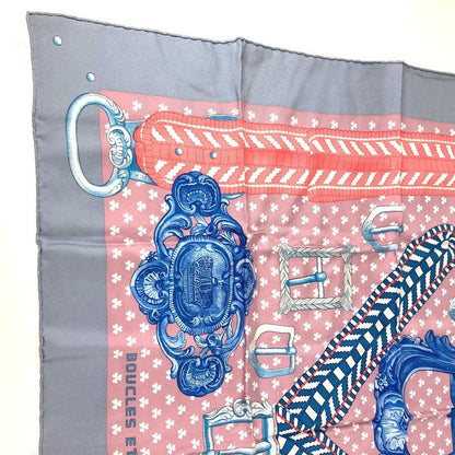 Hermes Scarf Carre 90 Washed Silk Pink