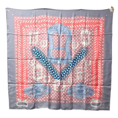 Hermes Scarf Carre 90 Washed Silk Pink