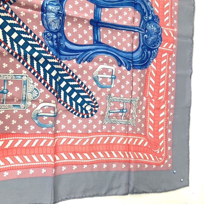 Hermes Scarf Carre 90 Washed Silk Pink