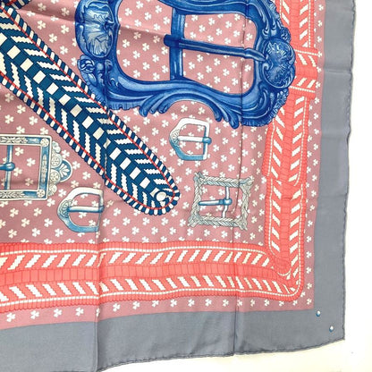Hermes Scarf Carre 90 Washed Silk Pink