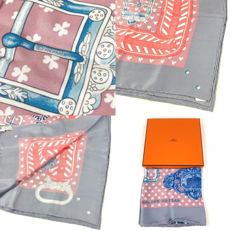 Hermes Scarf Carre 90 Washed Silk Pink