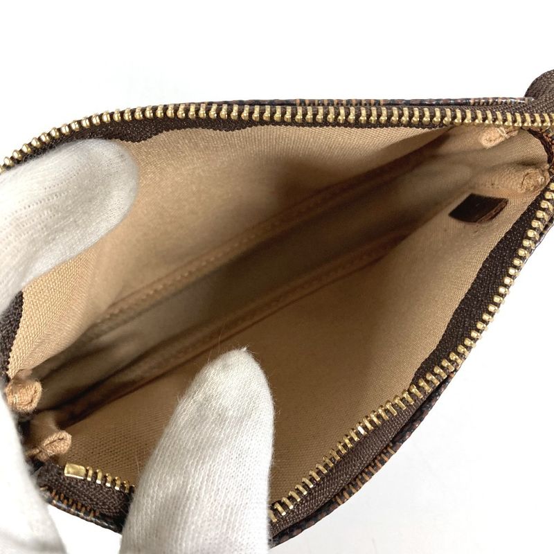 Louis Vuitton Handbag Mini Pochette Accessoire Damier Canvas Ebene Brown