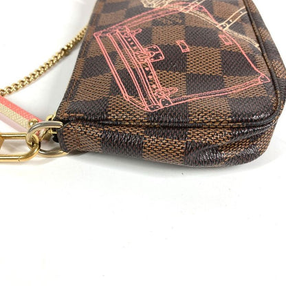 Louis Vuitton Handbag Mini Pochette Accessoire Damier Canvas Ebene Brown
