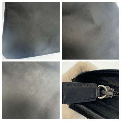 Prada Tessuto Black Silver Nylon Shoulder Bag