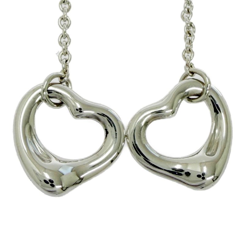 Tiffany & Co Silver Open Heart Hook Earrings 925 Engraved