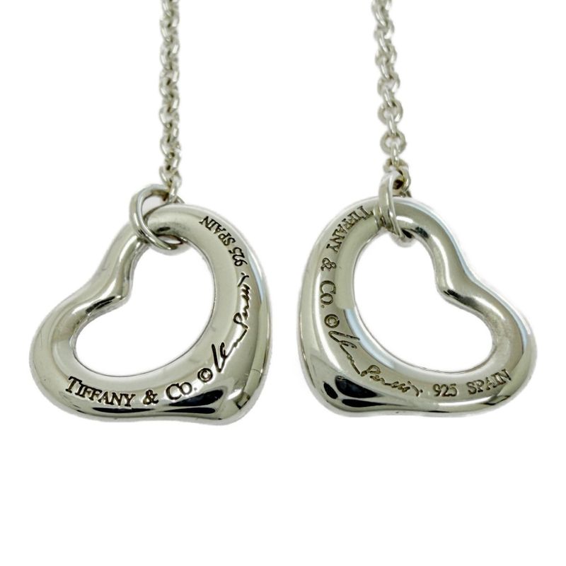Tiffany & Co Silver Open Heart Hook Earrings 925 Engraved
