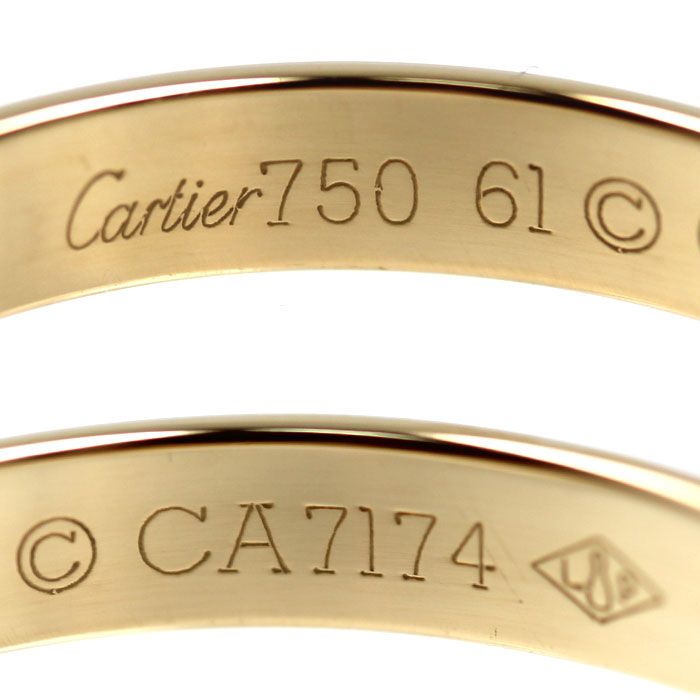 Cartier 18k Yellow Gold Wedding Ring . 61