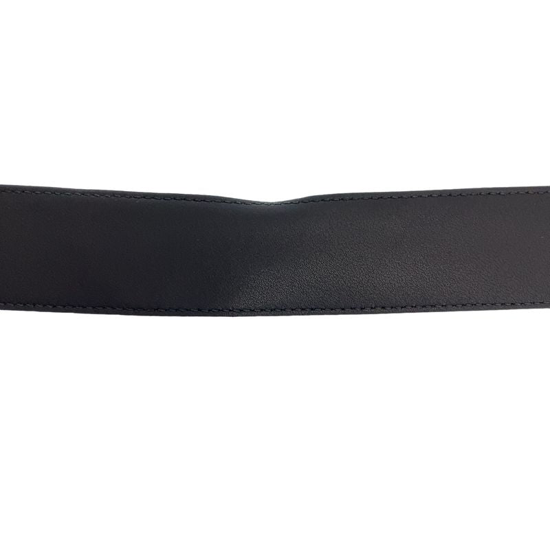Gucci Marmont Gglogo Black Silver Leather Belt Buckle