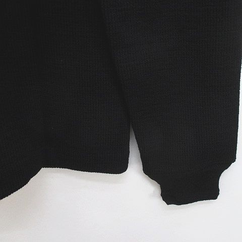 Gucci Long Sleeve Knit Sweater L Black Crew Neck Rib Stretch Hair Wool