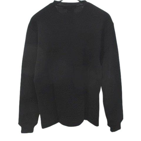 Gucci Long Sleeve Knit Sweater L Black Crew Neck Rib Stretch Hair Wool