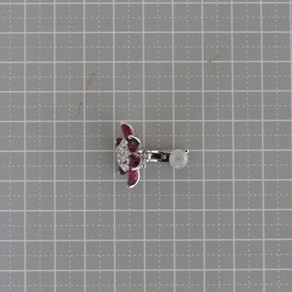 Van Cleef & Arpels Earrings 18k White Gold Diamond Ruby