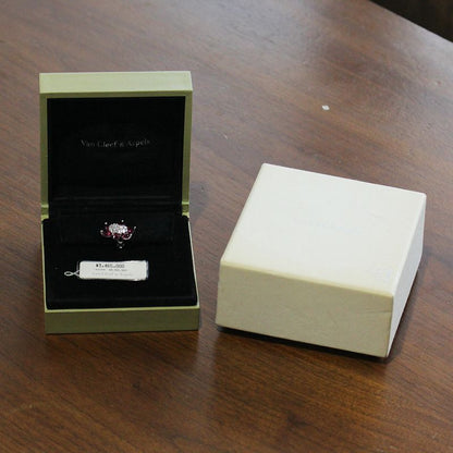Van Cleef & Arpels Earrings 18k White Gold Diamond Ruby
