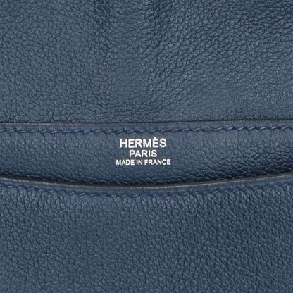 Hermes Ste Bright Togo Blue Nuit Flap Shoulder Bag