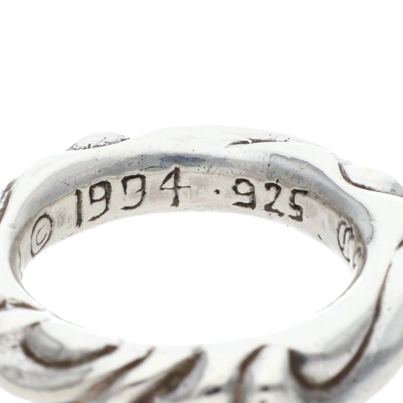 Chrome Hearts Scrl Band Scroll Silver Ring