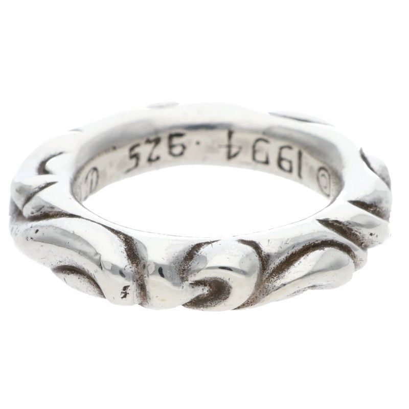 Chrome Hearts Scrl Band Scroll Silver Ring