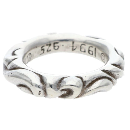 Chrome Hearts Scrl Band Scroll Silver Ring