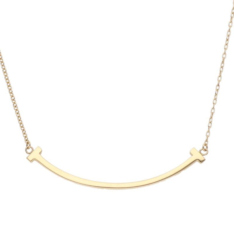 Tiffany & Co T Smile Small 18k Yellow Goldnecklace Necklace