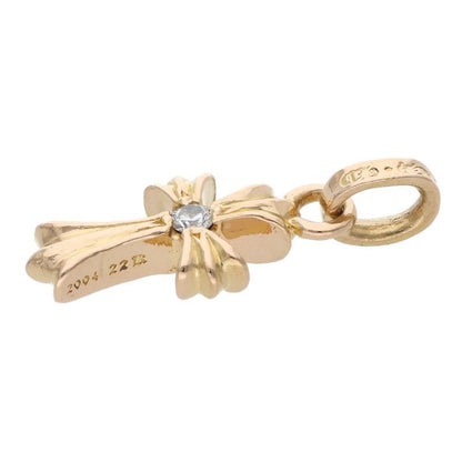 Chrome Hearts 22k Crs Bbyfat Dmnd Baby Fat 1 Diamond on Both Sides Charm Gold