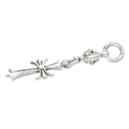 Chrome Hearts Tny CH Crs 1 Ball Tiny Ch Cross Charm Silver Necklace Top