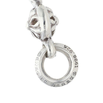 Chrome Hearts Tny CH Crs 1 Ball Tiny Ch Cross Charm Silver Necklace Top