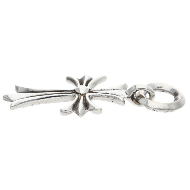 Chrome Hearts Tiny CH Cross Charm Silver Necklace Top