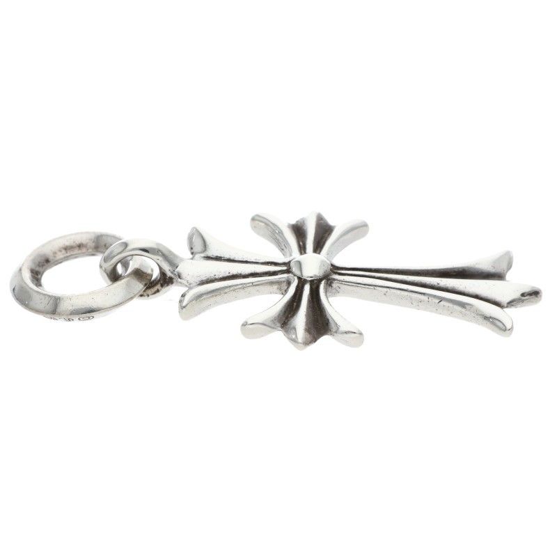 Chrome Hearts Tiny CH Cross Charm Silver Necklace Top