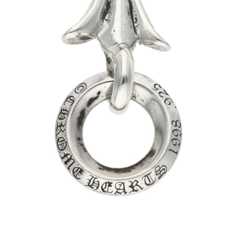 Chrome Hearts Tiny CH Cross Charm Silver Necklace Top