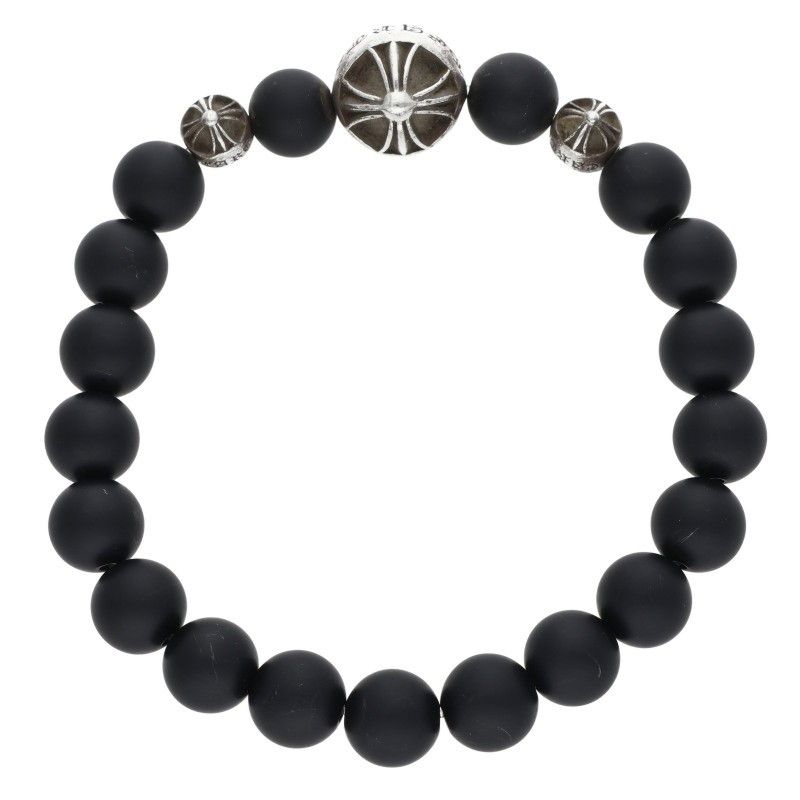 Chrome Hearts Bead Bracelet Onyx