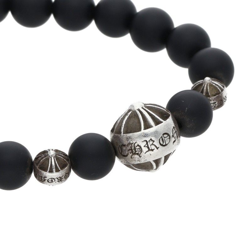 Chrome Hearts Bead Bracelet Onyx