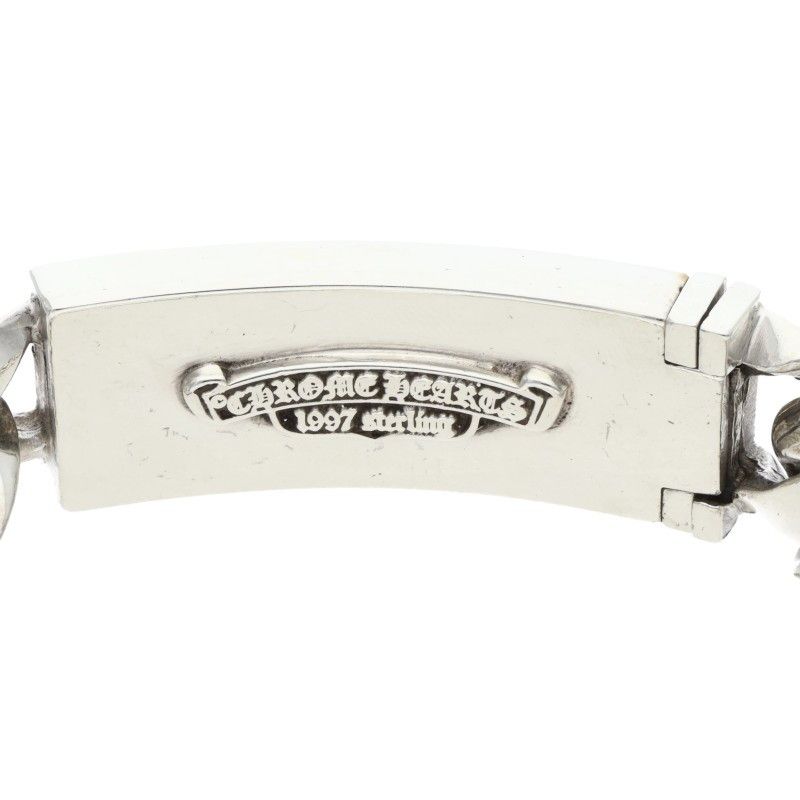 Chrome Hearts ID Floral Crs Cross ID Classic Silver Bracelet