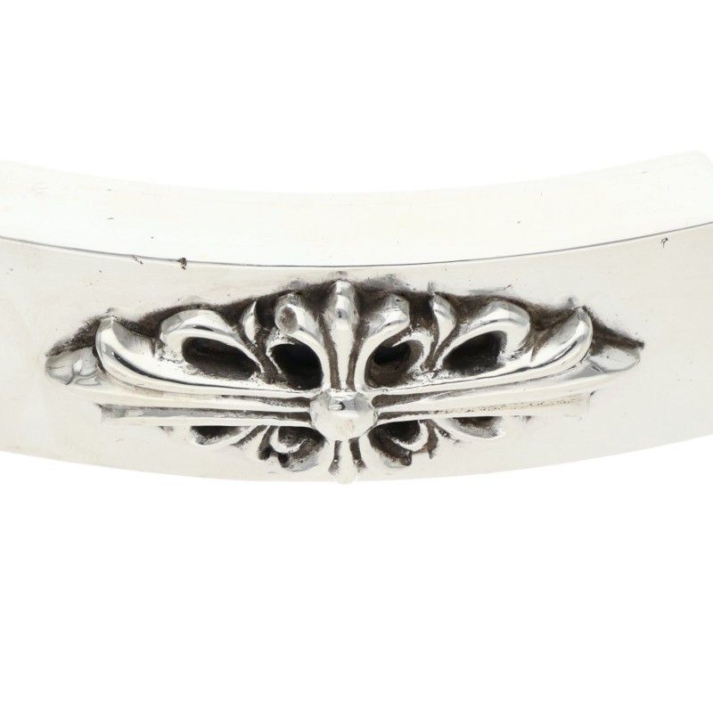 Chrome Hearts ID Floral Crs Cross ID Classic Silver Bracelet