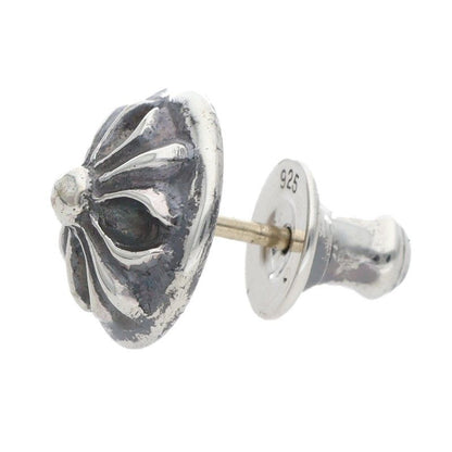 Chrome Hearts Stud Crsbll Cross Ball Silver Earrings
