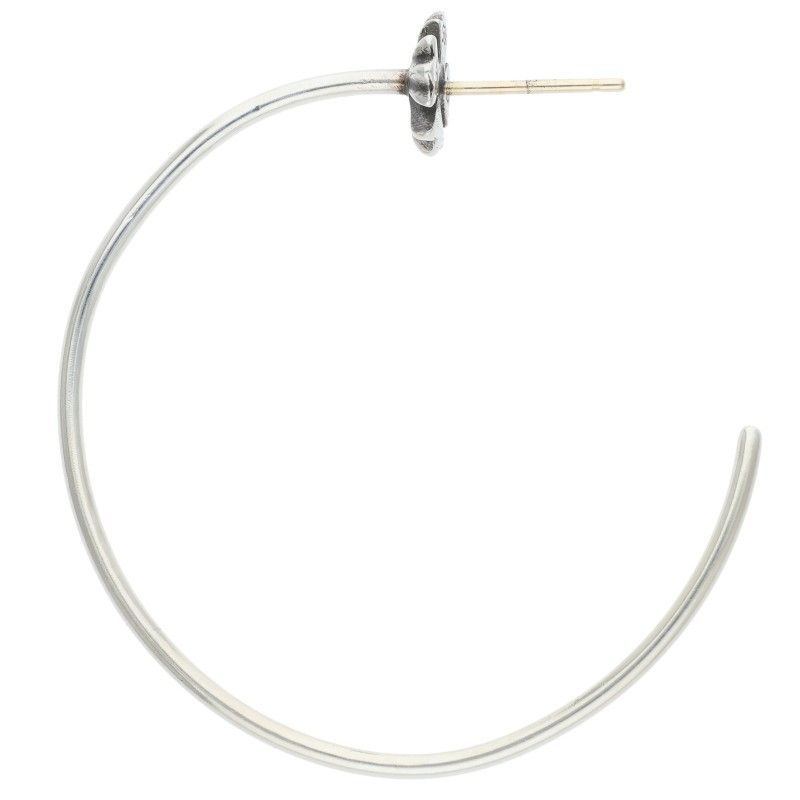 Chrome Hearts Hoop CH Pls CH Plus Silver Earrings