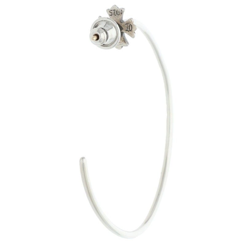 Chrome Hearts Hoop CH Pls CH Plus Silver Earrings
