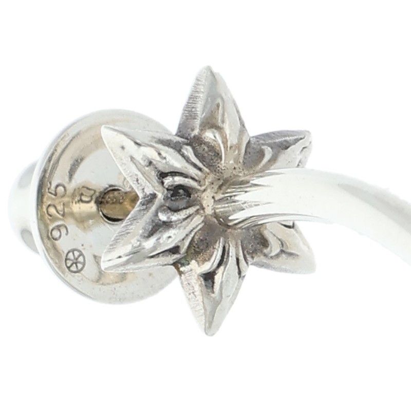 Chrome Hearts Hoop Cut Star Silver Earrings