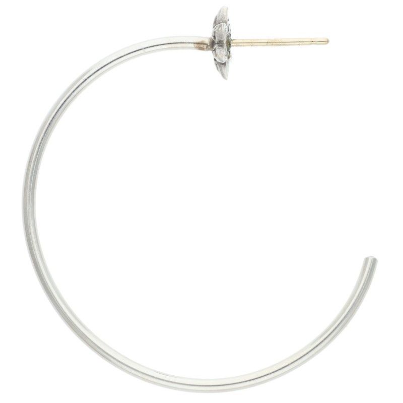 Chrome Hearts Hoop Cut Star Silver Earrings