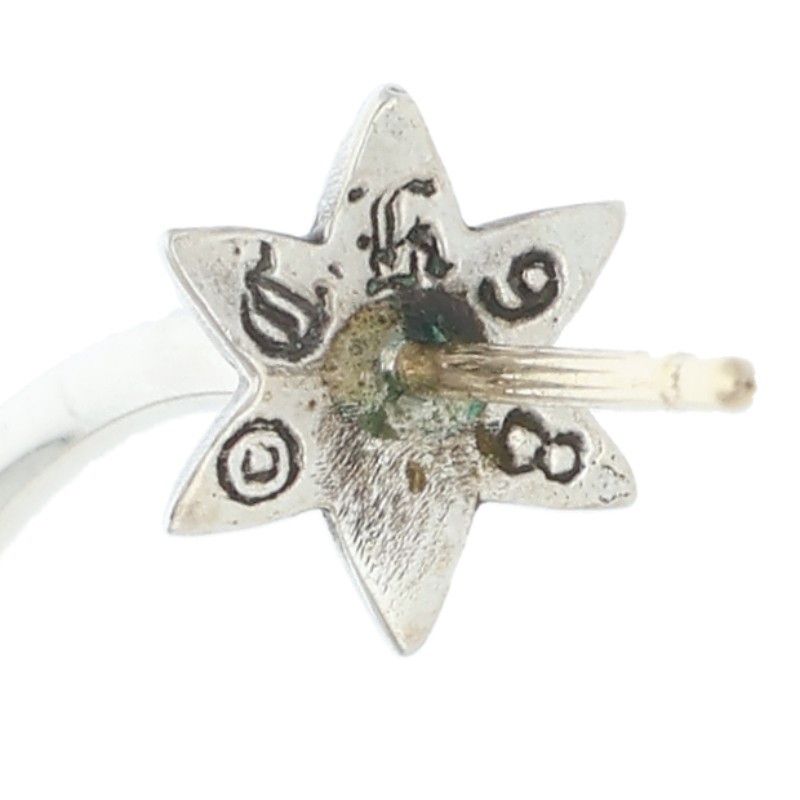 Chrome Hearts Hoop Cut Star Silver Earrings